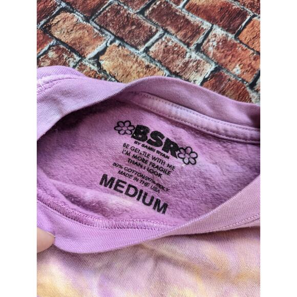 BSR By Samii Ryan | Don’t Play Me Multicolor Tie Dye Cropped Sweatshirt M - Picture 4 of 4